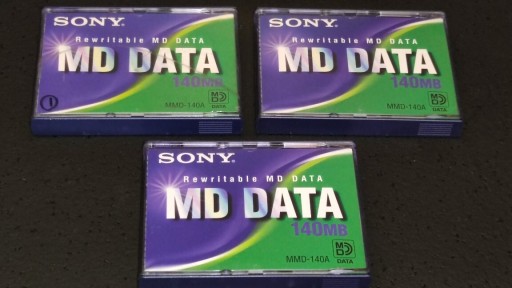 Zdjęcie oferty: Sony md data 140 mb minidisc Japan - 3 sztuki 
