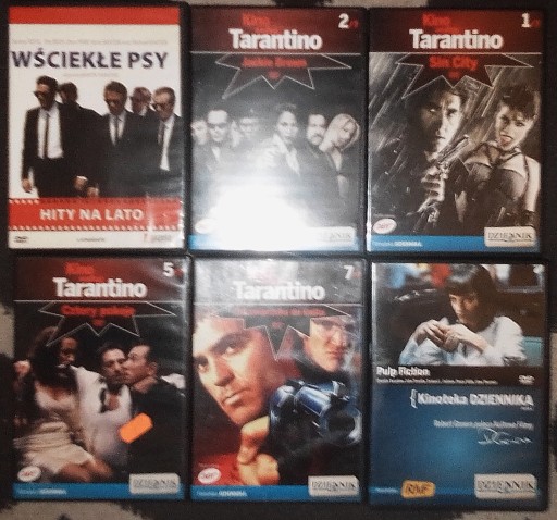 Zdjęcie oferty: Tarantino (6xDVD Sin City, Pulp Fiction, Jackie B 