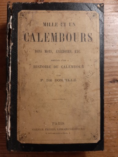 Zdjęcie oferty: F. de Donville - Mille et un calembours, 1880
