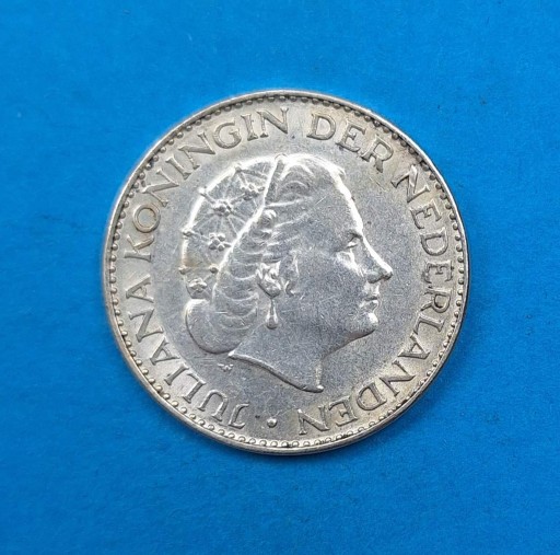 Zdjęcie oferty: Holandia 1 gulden 1966, Juliana, srebro 0,720