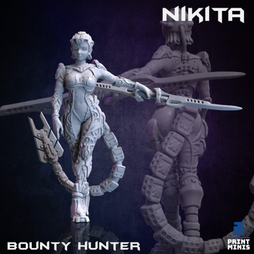 Zdjęcie oferty: Nikita - The Bounty Hunter - Print Minis - Druk 3D