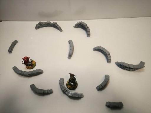 Zdjęcie oferty: Fortyfikacje z worków z piaskiem zaokrąglone zestaw(Sci-Fi; diorama;)