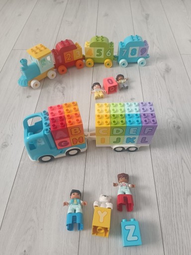 Zdjęcie oferty: Lego Duplo - pociąg z cyferkami + ciężarówka