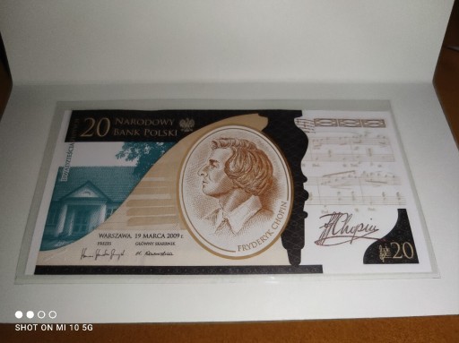 Zdjęcie oferty: Banknot 20 zł Chopin Bardzo niski numer