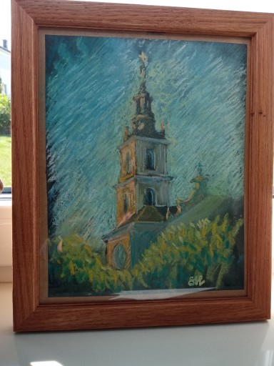Zdjęcie oferty: obraz ręcznie malowany - kościół na Glinicach 