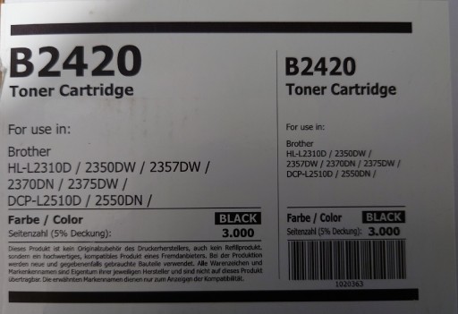 Zdjęcie oferty: Toner B2420 zamiennik do Brother 