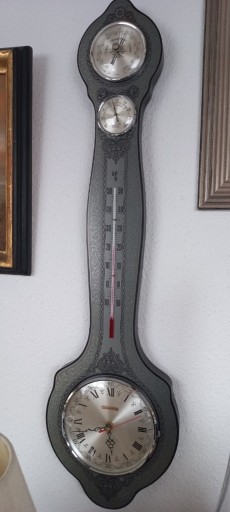 Zdjęcie oferty: Stacja pogody Analogowy Barometr, Termometr,zegar,