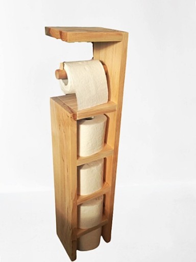 Zdjęcie oferty: Półka drewniana na papier toaletowy, stojak, regał