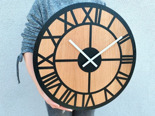 Zdjęcie oferty: Dębowy zegar Oslo 49cm Duży zegar ścienny