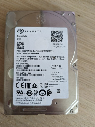 Zdjęcie oferty: Dysk Seagate Barracuda 5TB