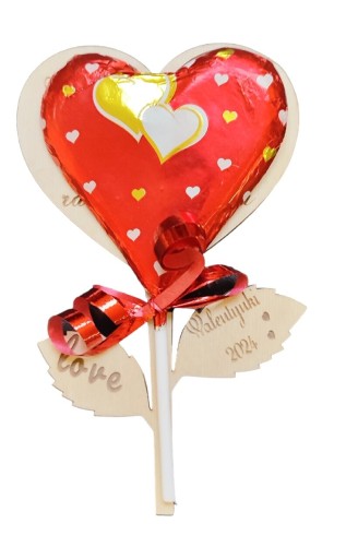 Zdjęcie oferty: Kwiatek z lizakiem czekoladowym, Walentynki 