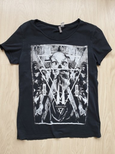 Zdjęcie oferty: T-Shirt Slim-Fit bawełniana H&M motyw motyw Czacha