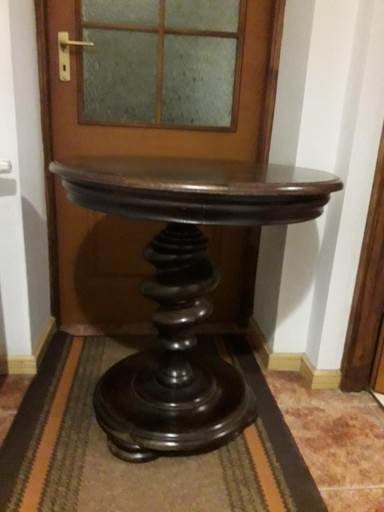 Zdjęcie oferty: stolik okrągły brązowy lite drewno