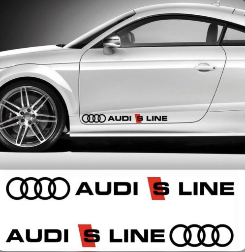 Zdjęcie oferty: Zestaw naklejek Audi sline na dwa boki 60cm szer