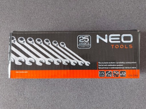 Zdjęcie oferty: NEO TOOLS komplet kluczy płasko oczkowych 12 sztuk