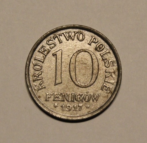 Zdjęcie oferty: 10 Fenigów  z 1917 roku Królestwo Polskie