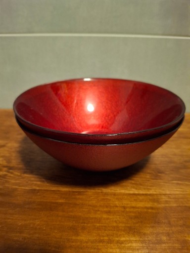 Zdjęcie oferty: MISKA MISECZKA SZKLANA CZERWONA 2SZT HOME&YOU