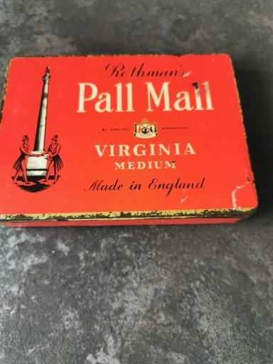 Zdjęcie oferty: Zabytkowe pudełko po papierosach  Pall Mall.