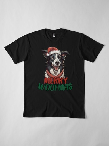Zdjęcie oferty: Świąteczny t-shirt z psem rasy BORDER COLLIE 