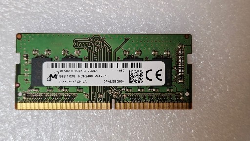 Zdjęcie oferty: Pamięć RAM DDR4 Micron 8GB MTA8ATF1G64HZ-2G3E1
