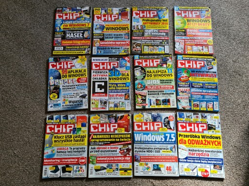 Zdjęcie oferty: Magazyn CHIP 01/2010-12/2010 rocznik + płyty DVD 