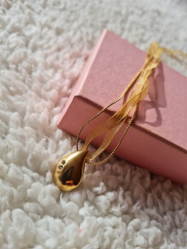 Zdjęcie oferty: Złota biżuteria kolczyki i naszyjnik kryształki