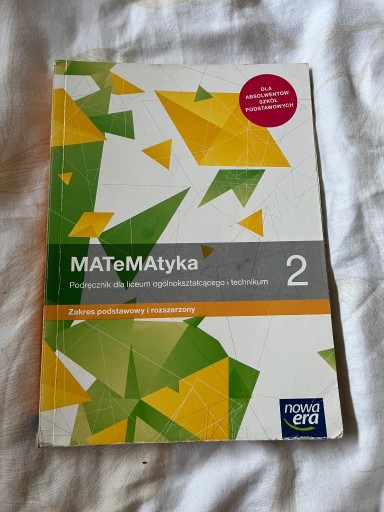 Zdjęcie oferty: MATeMAtyka 2 zakres podstawowy i rozszerzony 