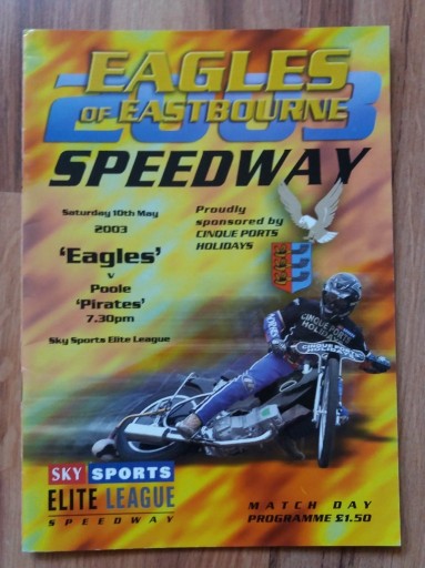 Zdjęcie oferty: Żużel program Eastbourne - Poole 2003