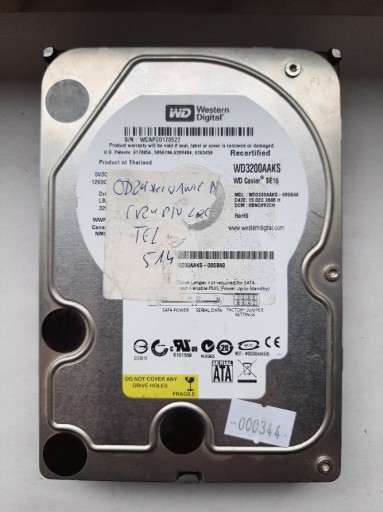 Zdjęcie oferty: Dysk Western Digital WD3200AAKS 320GB