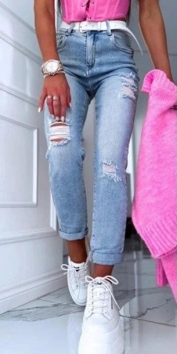 Zdjęcie oferty: Spodnie jeansowe MOM FIT damskie (XL/42)