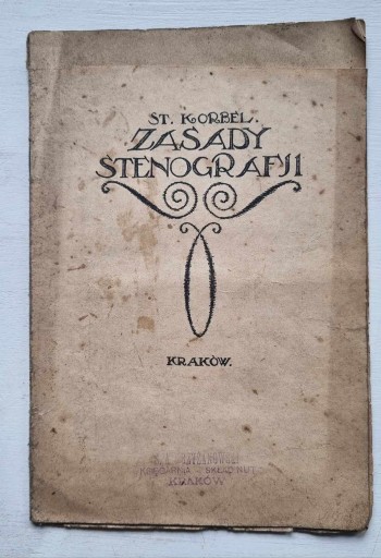Zdjęcie oferty: Zasady stenografji St. Korbel ok 1939r