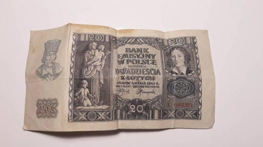 Zdjęcie oferty: Banknot 20 Złotych 1940 