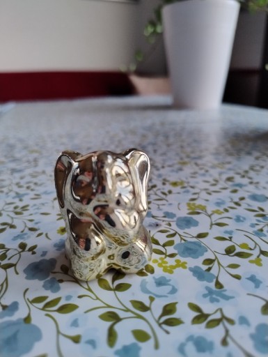 Zdjęcie oferty: Figurka porcelanowa słoń malutki złoty słonik