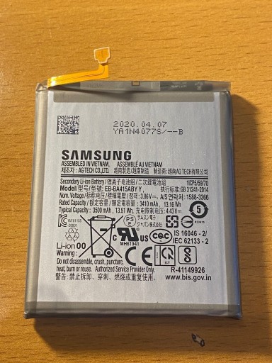 Zdjęcie oferty: Samsung Galaxy A41 EB-BA415ABY bateria + narzędzia