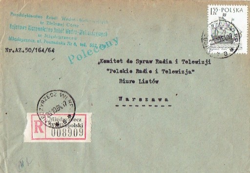 Zdjęcie oferty: Międzyrzecz Wlkp. - Koperty listów polec. 1960-80