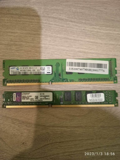 Zdjęcie oferty: Pamięć RAM  SAMSUNG KINGSTON 2x2GB DDR3 1333GHz