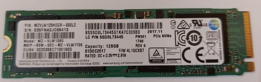 Zdjęcie oferty: Nowy Dysk SSD Samsung 128gb m.2 mzvlw128hegr-000l2