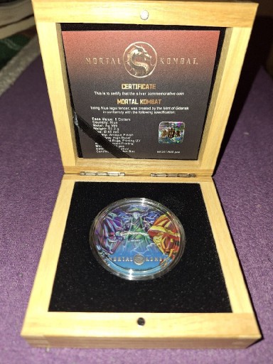 Zdjęcie oferty: Srebrna moneta 5$ Mortal Kombat 2 oz Ag 999 UNIKAT
