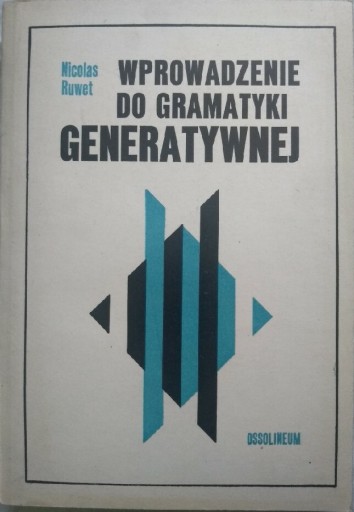 Zdjęcie oferty: Wprowadzenie do gramatyki generatywnej Ruwet