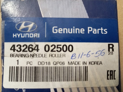 Zdjęcie oferty: HYUNDAI 43264 02500 łożysko igiełkowe