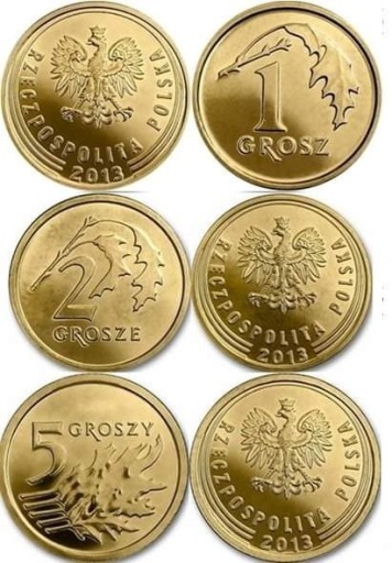 Zdjęcie oferty: 1, 2, 5 gr - mennica The Royal Mint 2013 + folder