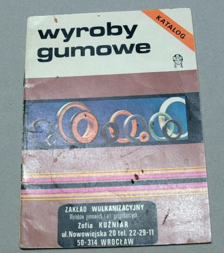 Zdjęcie oferty: KATALOG WYROBY GUMOWE Z. KUŹNIAR PRL 