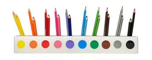 Zdjęcie oferty: Sorter na kredki Montessori biały 10 kolorów 