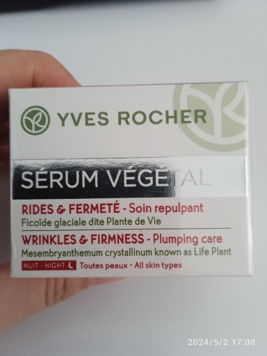 Zdjęcie oferty: Yves Rocher serum vegetal krem do twarzy na noc