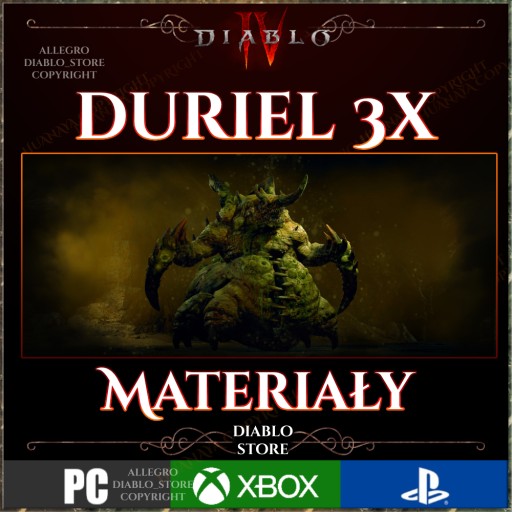 Zdjęcie oferty: Diablo 4 Materiały Do Przyzwania Duriel Sezon 4