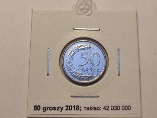 Zdjęcie oferty: 50 gr groszy 2018 Stan I menniczy