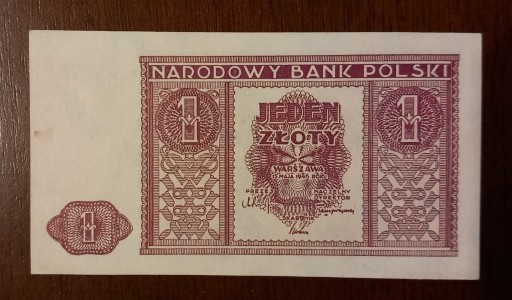 Zdjęcie oferty: 1 zł złoty 1946 - bez numeru i serii 