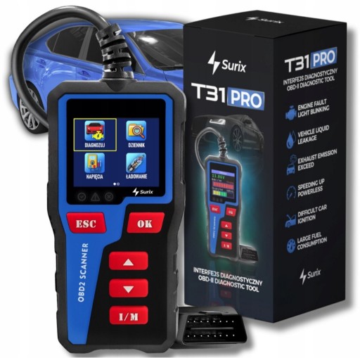 Zdjęcie oferty: INTERFEJS DIAGNOSTYCZNY  SURIX T31 PRO  Tester OBD2  PL