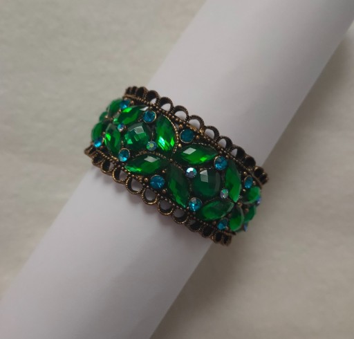 Zdjęcie oferty: Orientalna bransoletka na rękę zieleń-turkus