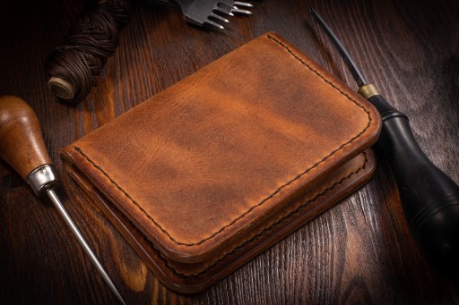 Zdjęcie oferty: Ręcznie wykonany portfel ze skóry - Card Case I